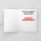 Imagine Friend Humour Birthday Card Karte (Innenseite)