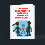 Imagine Friend Humour Birthday Card Karte<br><div class="desc">Ein Freund frage einen anderen über einen imaginären Freund</div>