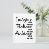 IMAGINE GLAUBEN MIT ALL IHREM HERZ ERREICHEN POSTKARTE (Stehend Vorderseite)