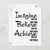 IMAGINE GLAUBEN MIT ALL IHREM HERZ ERREICHEN POSTKARTE (Vorne/Hinten)