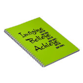 IMAGINE GLAUBEN MIT ALL IHREM HERZEN ZU ERREICHEN NOTIZBLOCK (Rechte Seite)