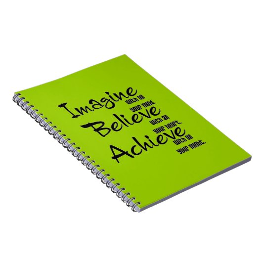 IMAGINE GLAUBEN MIT ALL IHREM HERZEN ZU ERREICHEN NOTIZBLOCK (Rechte Seite)