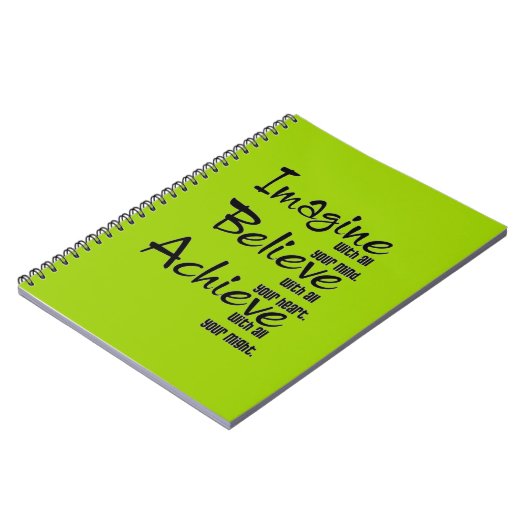 IMAGINE GLAUBEN MIT ALL IHREM HERZEN ZU ERREICHEN NOTIZBLOCK (Linke Seite)