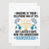 Imagine If Your Cell Phone Was At 10% But Lasted 8 Dankeskarte (Vorne/Hinten)