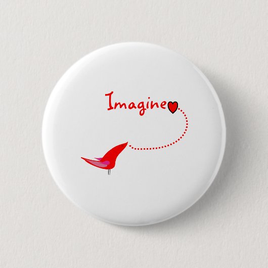 "Imagine"— John Geschenke Button (Vorderseite)
