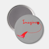 "Imagine"—John Geschenke Magnet (Vorderseite/Rückseite)