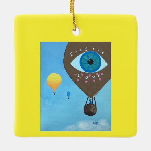 Imagine Love, Hot Air Balloons, Ornaments Keramikornament (Vorderseite)