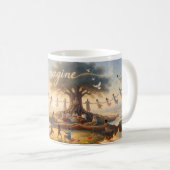 Imagine Peace Garden Dreamscape Fantasy Tasse (VorderseiteRechts)