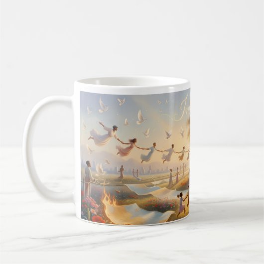 Imagine Peace Garden Dreamscape Fantasy Tasse (Links)