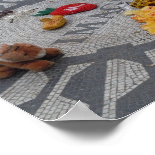 Imagine Strawberry Fields Central Park NYC Foto Poster (Ecke)