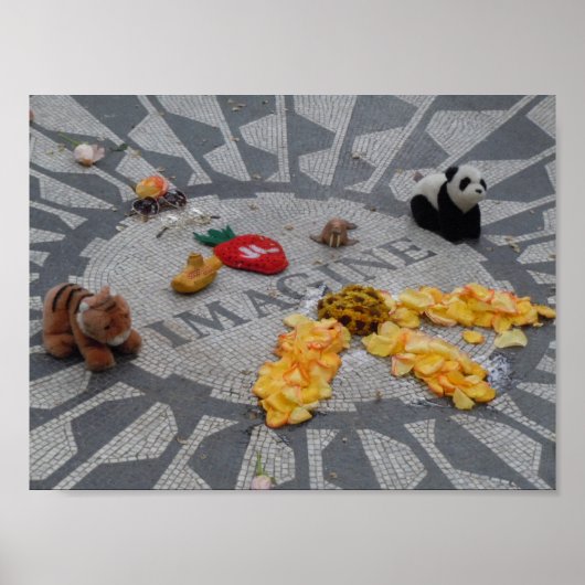 Imagine Strawberry Fields Central Park NYC Foto Poster (Vorne)
