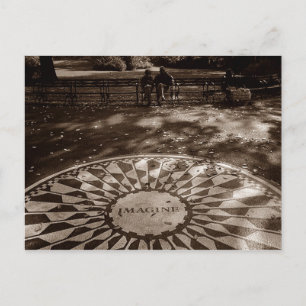 Imagine Strawberry Fields Tribute Central Park NYC Postkarte