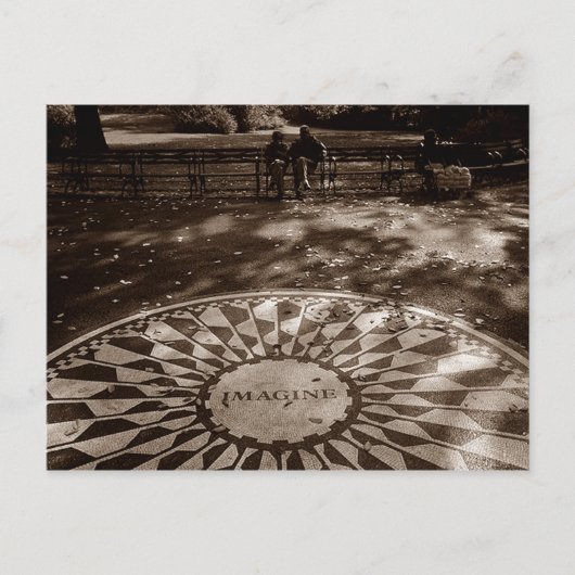 Imagine Strawberry Fields Tribute Central Park NYC Postkarte (Vorderseite)
