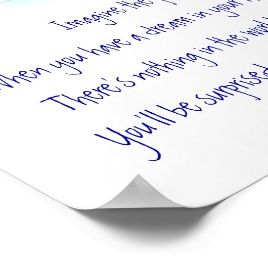 "Imagine The Possumbilities" Poster (Ecke)