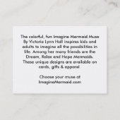 ImagineMermaid.com stellen sich Visitenkarte (Rückseite)