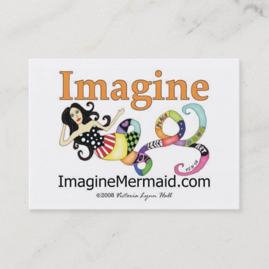 ImagineMermaid.com stellen sich Visitenkarte (Vorderseite)