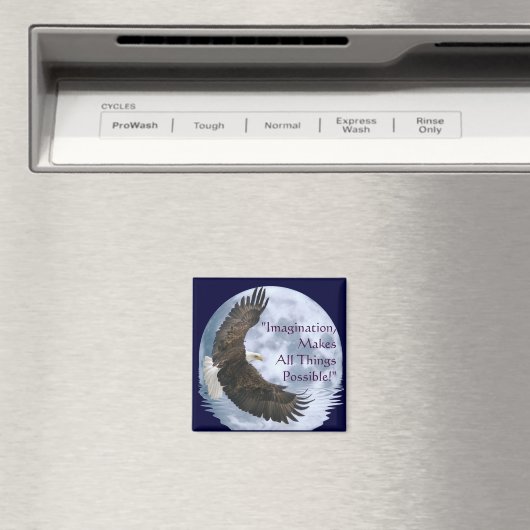 Imaging Bald Eagle & Moon Motivation Magnet (In Situ (Geschirrspüler))