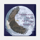 Imaging Bald Eagle & Moon Motivation Magnet (Vorne)