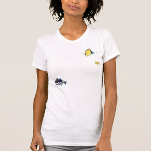 Imaginocean doppelseitige Cartoon-Fische T-Shirt