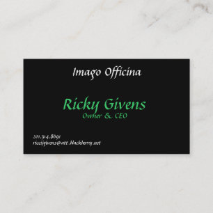 Imago Officina, Ricky Givens, Inhaber u. CEO, Visitenkarte