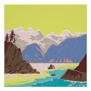 Imagoura Beach in Sanin Kaigan Nationalpark WPA Poster