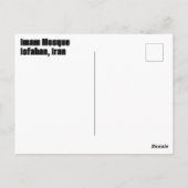 Imam Moschee Isfahan, Iran Postkarte (Rückseite)