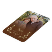 Imán Brown Whimsical Script Quote Foto Weihnachten Magnet (Linke Seite)