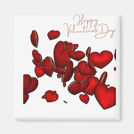 Imán 🧲 Cuadrado Happy Valentine’s Day Magnet