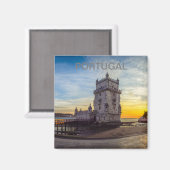 Imán de la Torre Belem en Portugal Magnet (Vorderseite/Rückseite)