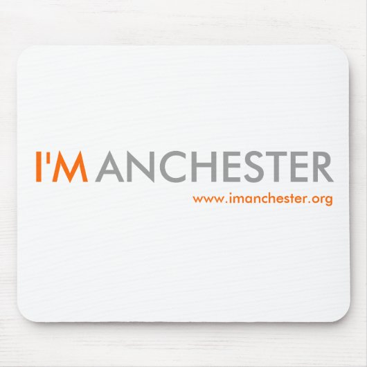 I'Manchester Mäusematte (weiß) Mousepad (Vorne)