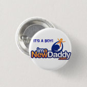 ImANewDaddy ist es ein Junge Button (Vorne & Hinten)
