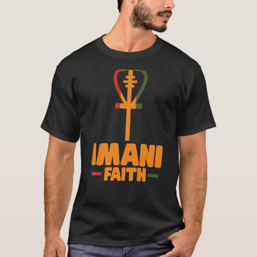 Imani Faith Kwanzaa Festival Afrikanische Traditio T-Shirt (Vorderseite)