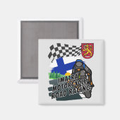 Imatra Motorrad Road Racing in Finnland Magnet (Vorderseite/Rückseite)