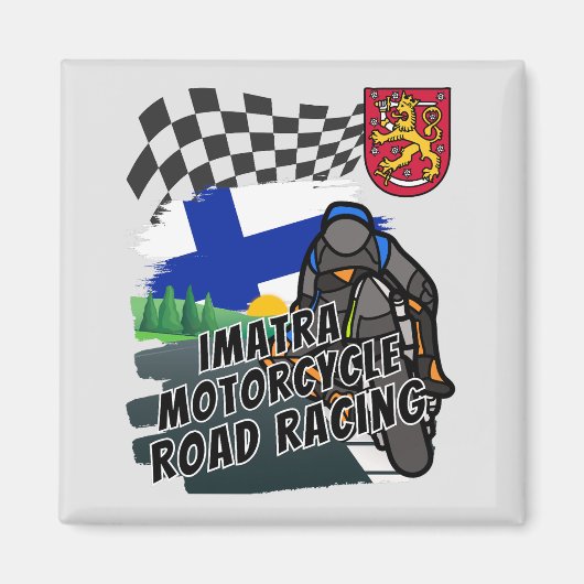 Imatra Motorrad Road Racing in Finnland Magnet (Vorne)