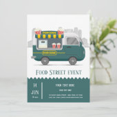 Imbiss auf der Straße für LKW Einladung (Stehend Vorderseite)