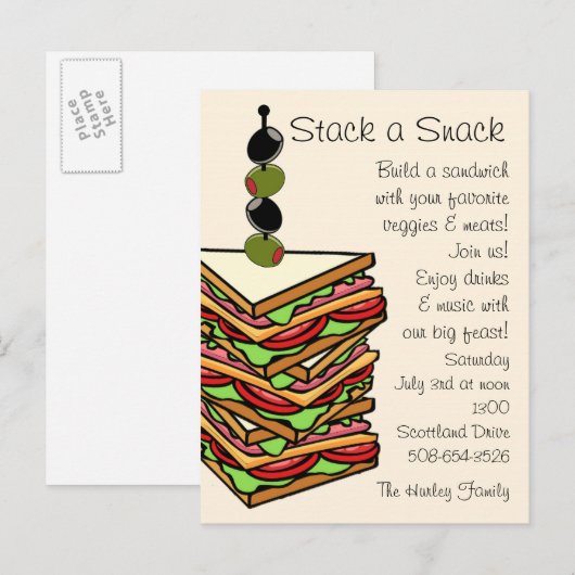 Imbiss Einladung (Vorne/Hinten)