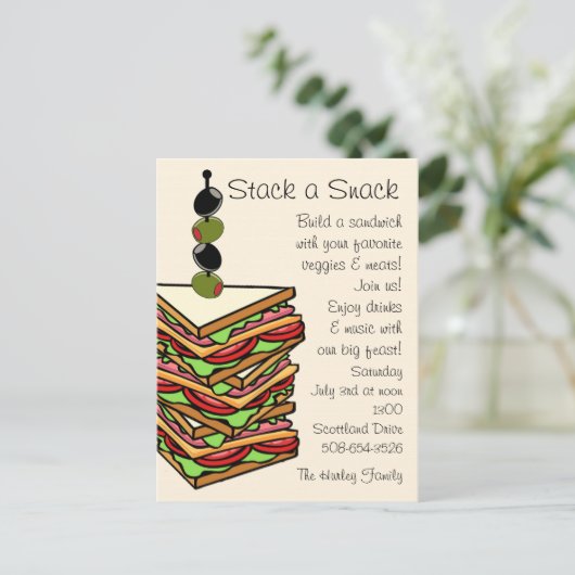 Imbiss Einladung (Stehend Vorderseite)