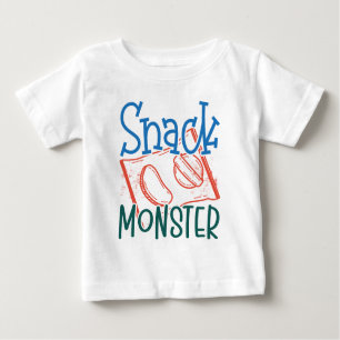 Imbiss Monster Funny und Niedliches Baby White Baby T-shirt