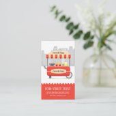 Imbisse auf der Straße Visitenkarte (Stehend Vorderseite)