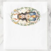 Imbola floral Goddess Wiccan Holiday Ovaler Aufkleber (Tasche)