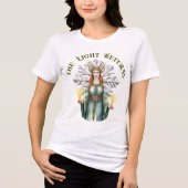 Imbolc Brigid Celtic Goddess Winter Snowflake Tri-Blend Shirt (Vorderseite)