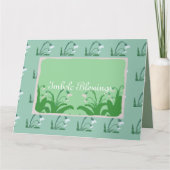 Imbolc-Frühlingsschneefall in Grün Karte (Vorderseite)