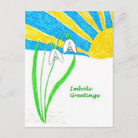 Imbolc Greetings Postcard Postkarte (Vorderseite)