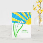 Imbolc Gruß-Karte (klein) Karte (Gelbe Blume)