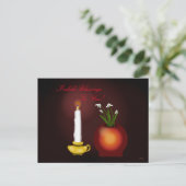 Imbolc Imbolg Candle und Snowdrops Brid Brighid Postkarte (Stehend Vorderseite)