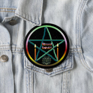 Imbolc-Pentagramm Button