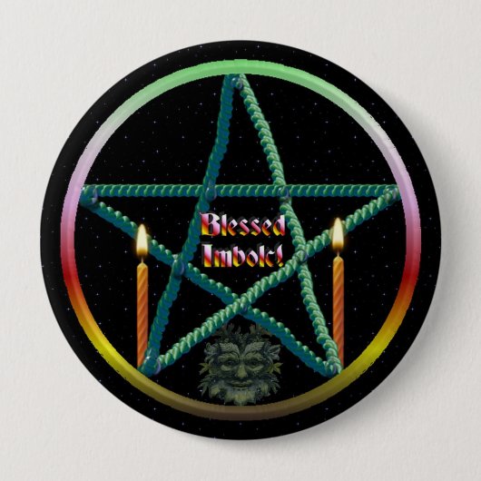 Imbolc-Pentagramm Button (Vorderseite)