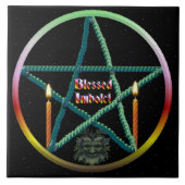 Imbolc-Pentagramm Fliese (Vorderseite)