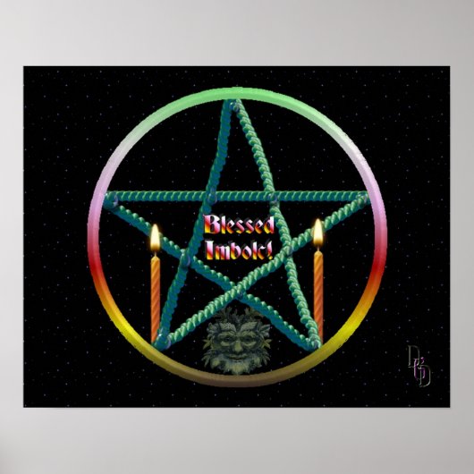 Imbolc-Pentagramm-Poster Poster (Vorne)