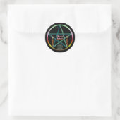 Imbolc-Pentagramm Runder Aufkleber (Tasche)